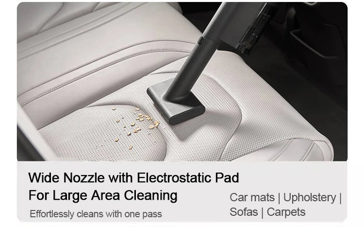 Xiaomi MIJIA Car Vacuum Cleaner – 21kPa Suction, 2400mAh Battery, Type-C Fast Charge, 150ml Dust Cup
