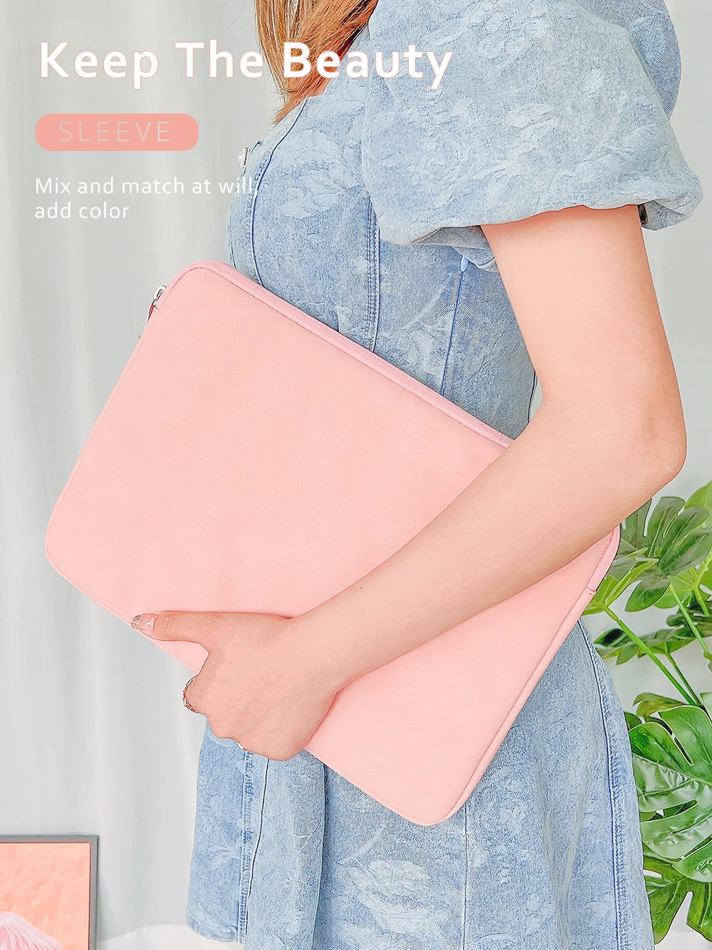 EGYAL Laptop Sleeve Bag – PU Zipper, 13–16", MacBook Air/Pro, Dell, Xiaomi, Huawei, 3 Colors