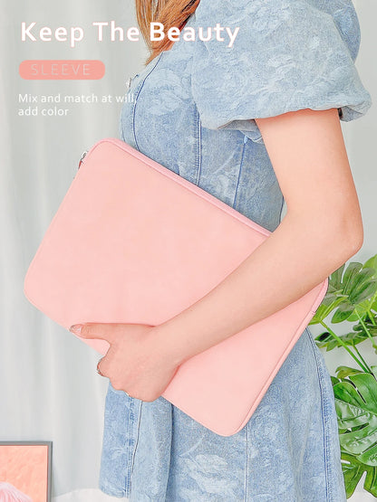 EGYAL Laptop Sleeve Bag – PU Zipper, 13–16", MacBook Air/Pro, Dell, Xiaomi, Huawei, 3 Colors