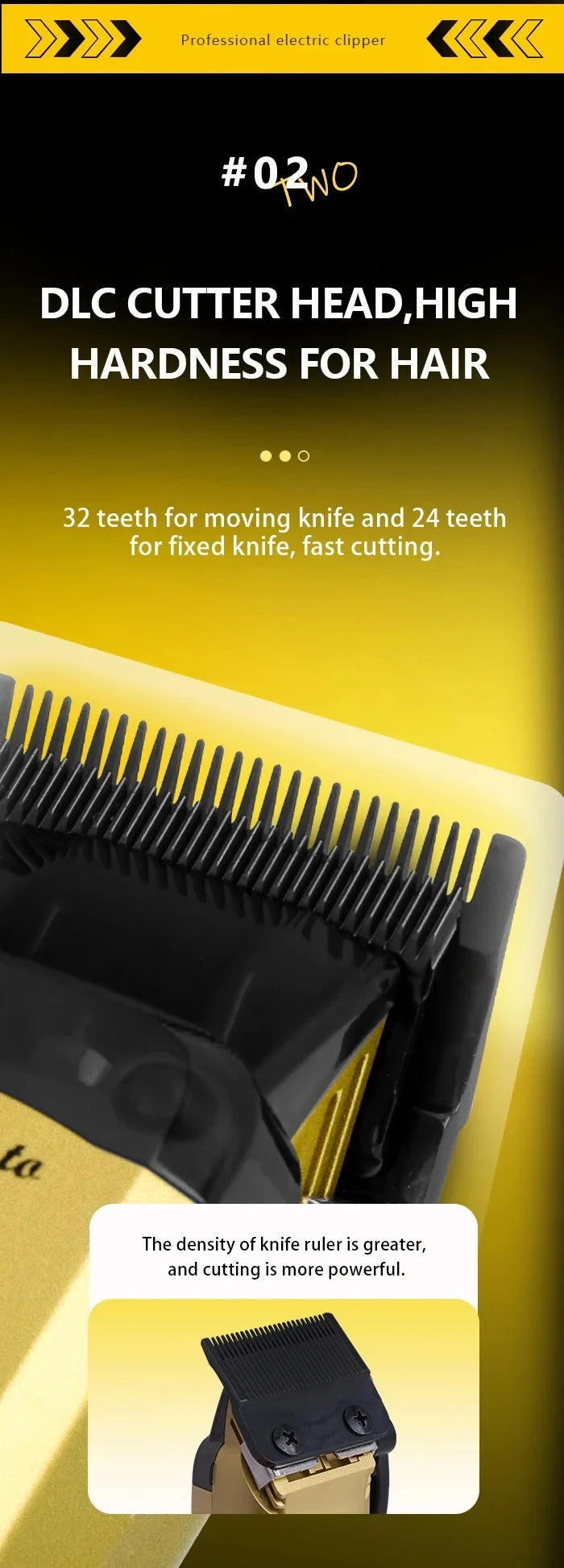 Kemei Professional Brushless Hair Clipper – 11500 RPM DLC Blade Cordless Trimmer