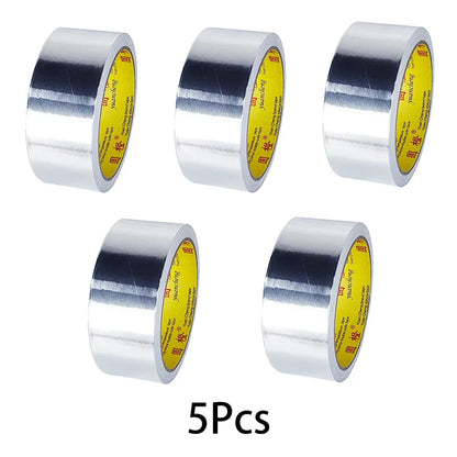 High-Temp Aluminum Foil Tape – Heat Insulation & Pipe Repair (3–5 Rolls)
