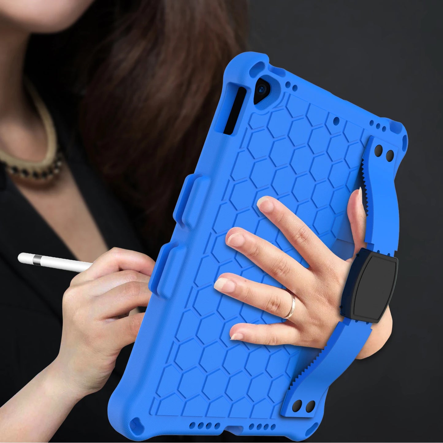 Shockproof iPad Case with Hand Strap & Stand – Fits iPad 10.9, Pro 11, Mini, Air & More