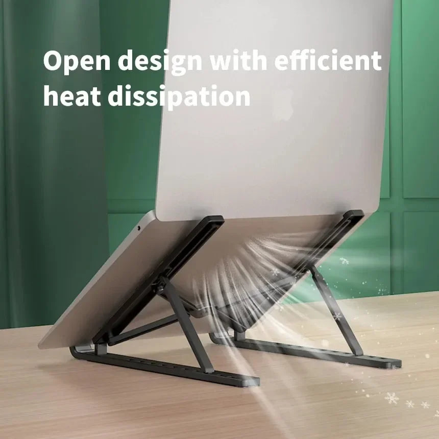 Adjustable Foldable Laptop Stand 7-Level – Portable ABS Holder for MacBook, iPad, Lenovo, Tablet