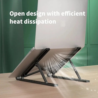 Adjustable Foldable Laptop Stand 7-Level – Portable ABS Holder for MacBook, iPad, Lenovo, Tablet