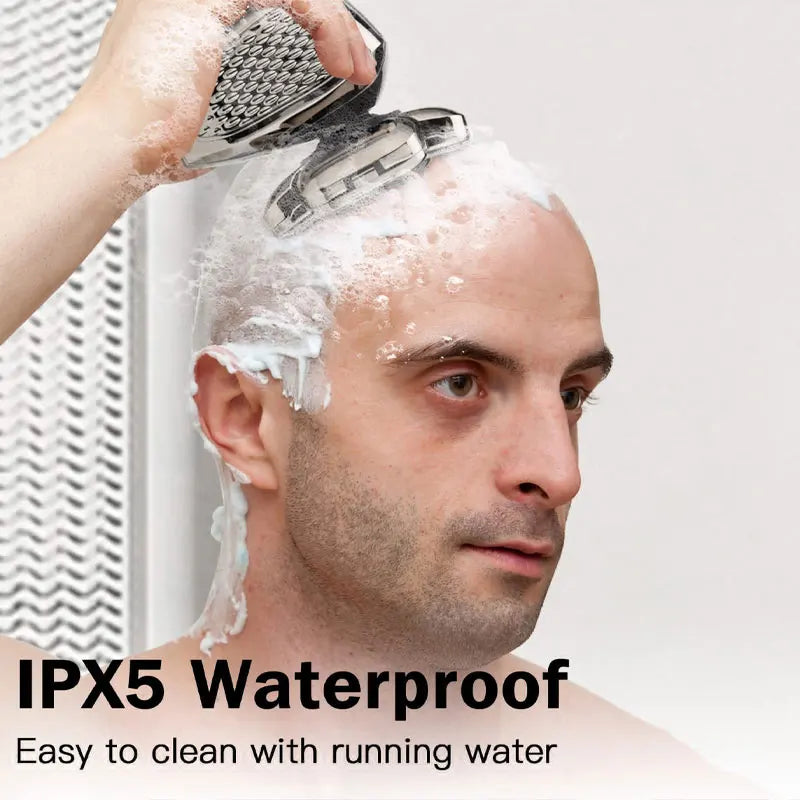 Men's Bald Head Shaver 6-in-1 | 9 Floating Blades | Beard, Nose & Ear Trimmer | Rechargeable