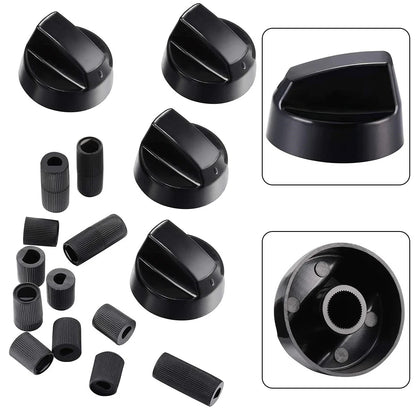 Universal Control Knobs Set with 12 Adapters – Replacement Knobs for Stoves & Ovens