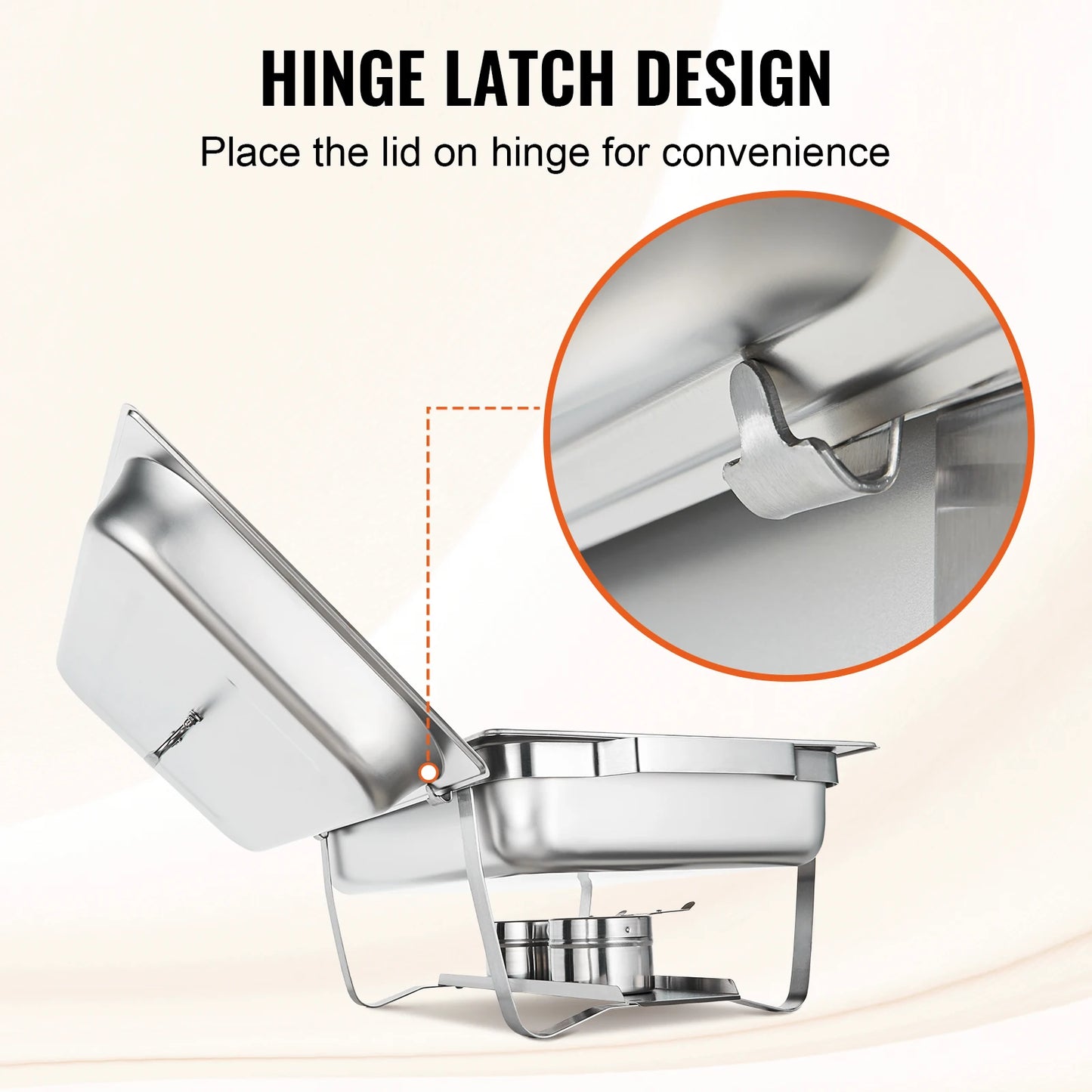 SucceBuy 8QT Rectangle Chafing Dish Set – 2/4/6 Pack Buffet Catering Warmer