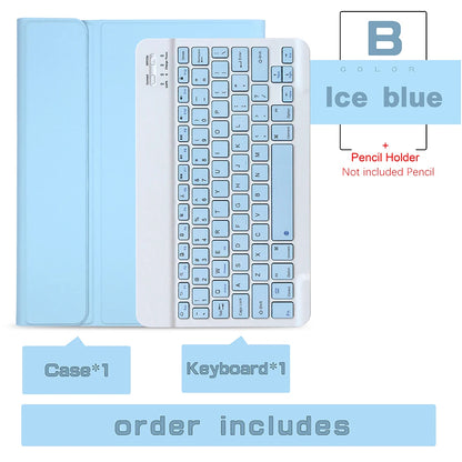 Wireless Magic Keyboard & Mouse Case for iPad Pro 11/13, Air 11/13, iPad 7-10 Gen – Bluetooth, Touchpad