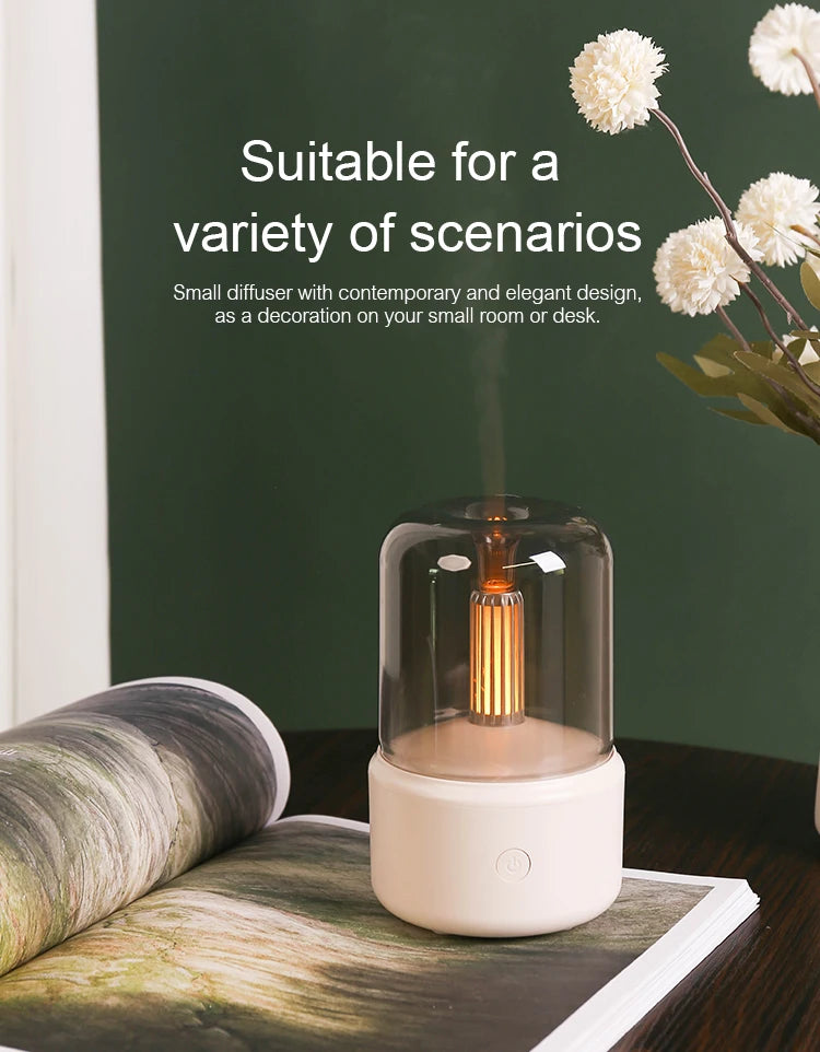 KINSCOTER USB Mini Aroma Diffuser & Ultrasonic Humidifier – 120ml/150ml Bedroom Diffuser