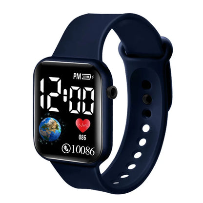YIKAZE Kids LED Digital Watch – Silicone Strap, Cartoon Sport Wristwatch for Boys & Girls