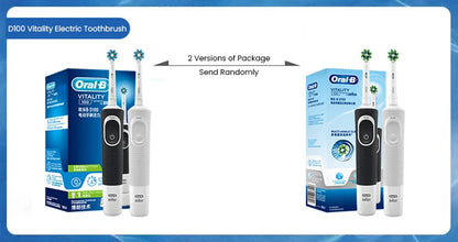 Oral-B D100 Vitality Electric Toothbrush – 2D Cleaning, 10000RPM, Timer, Inductive Charger