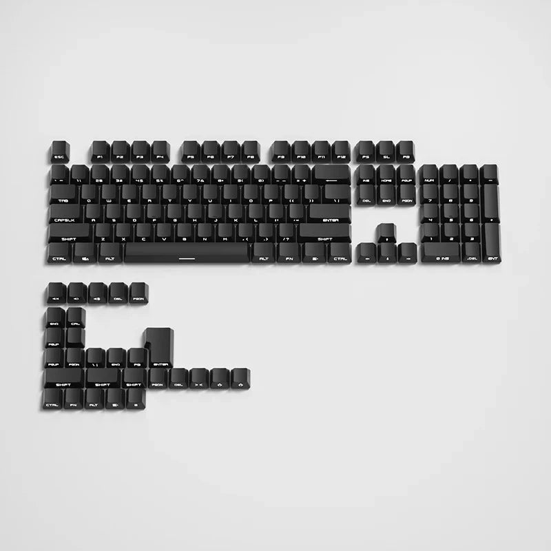 Cherry Profile PBT Keycaps 133+ Keys – White Side-Printed Shine-Through for MX Switches