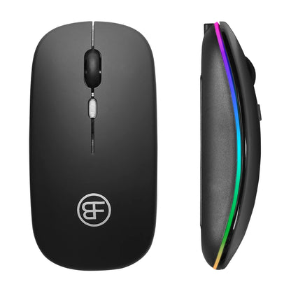 BalanceFit RGB Wireless Gaming Mouse – Rechargeable, LED Backlit, Ergonomic, 1600 DPI, for Laptop & PC