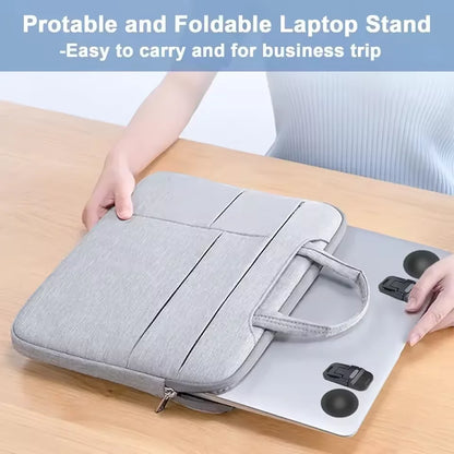 Portable Zinc Alloy Laptop Stand – Foldable, 2 Adjustable Angles, for MacBook & Notebooks