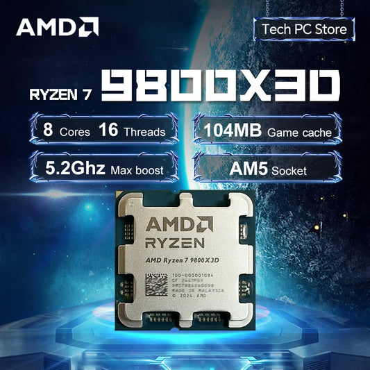 AMD Ryzen 7 9800X3D – 8-Core AM5 CPU, 96MB L3 Cache, 4NM