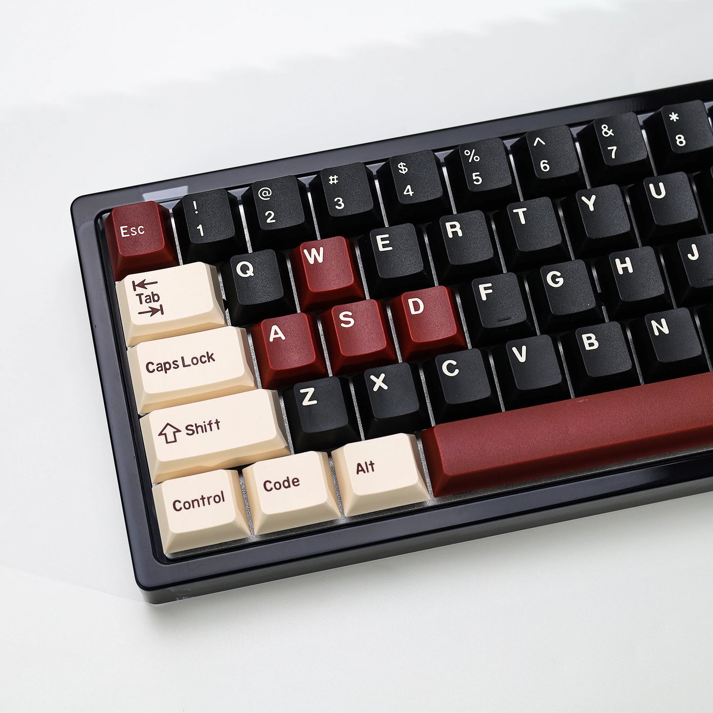 KBDiy Rome Set 174-Key Cherry Profile PBT Double Shot Keycaps – Jade Translucent for Mechanical Keyboards