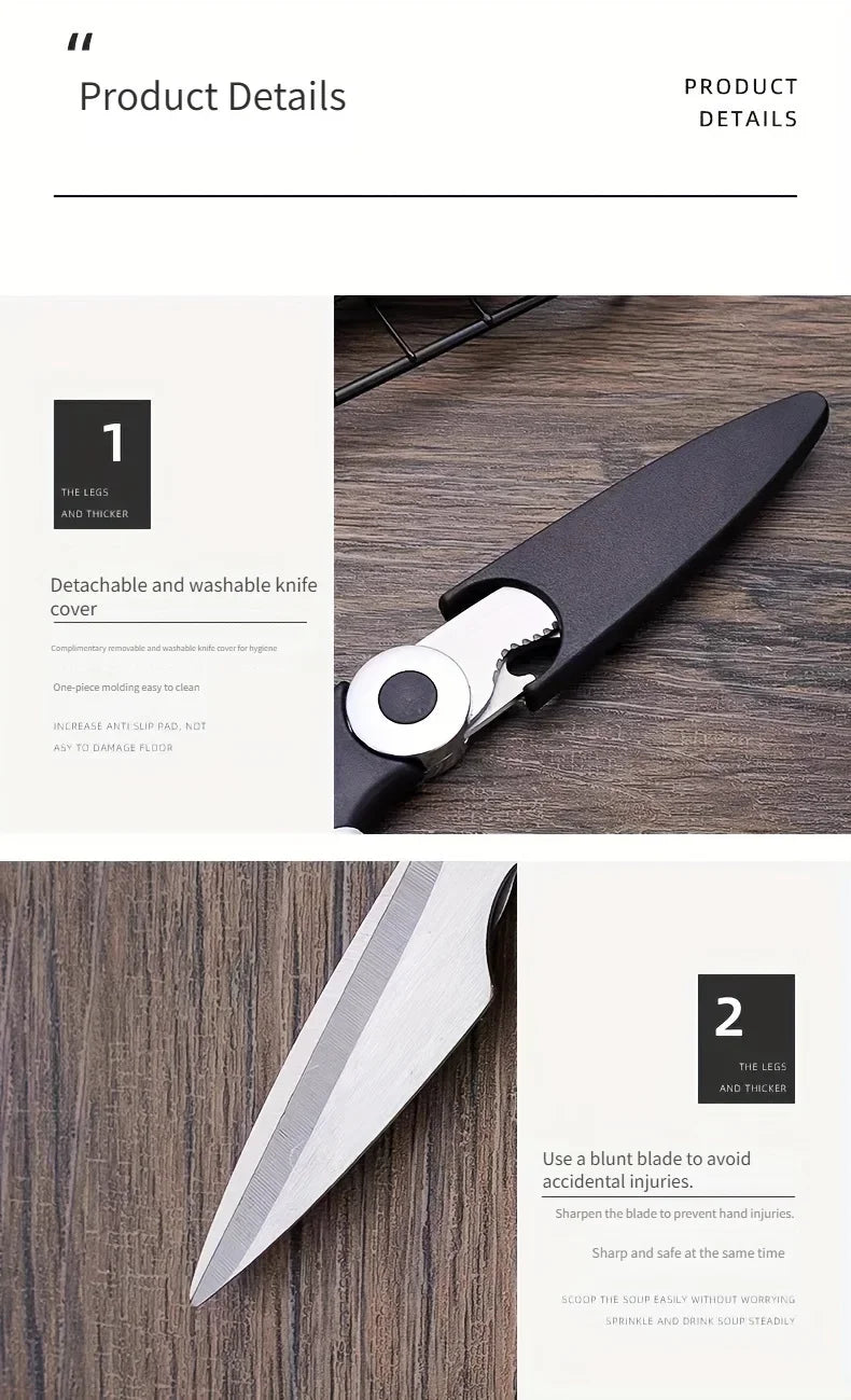 Multifunctional Kitchen Scissors | Stainless Steel Meat, Fish & Food Cutting Shears