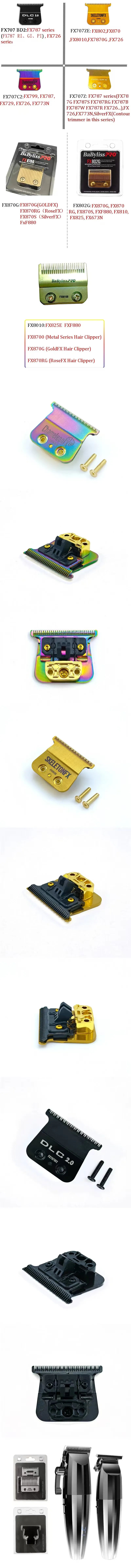 Titanium-coated replacement blade for BAB PRO trimmer, suitable for FX707 FX726 FX787Z, designed for precise shaving and grooming.