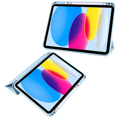 iPad Case with Pen Holder – Trifold Acrylic Clear Back Cover for iPad 9.7–11"