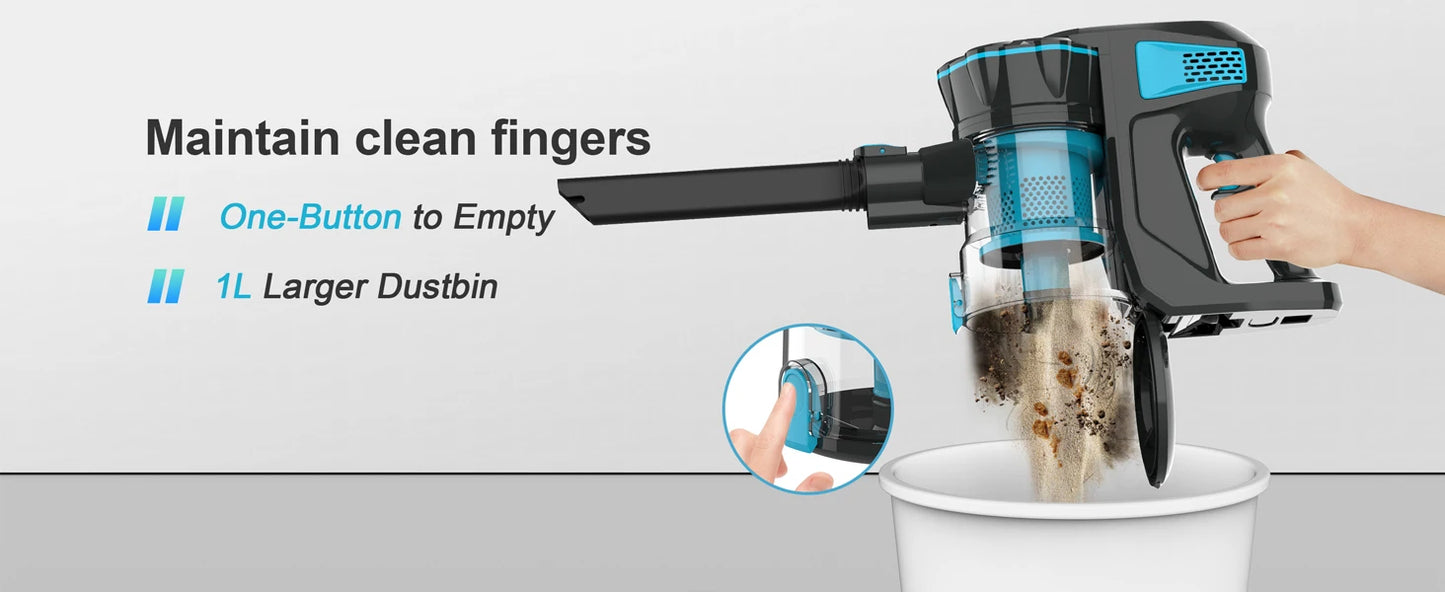 INSE Cordless Vacuum Cleaner 6-in-1 | 20KPa | 40 Min Runtime | Stick & Handheld