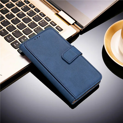 Blackview BV9200 wallet case with stand by R.E.D. Shopping, black leather phone holster cover with card slots and stand feature.