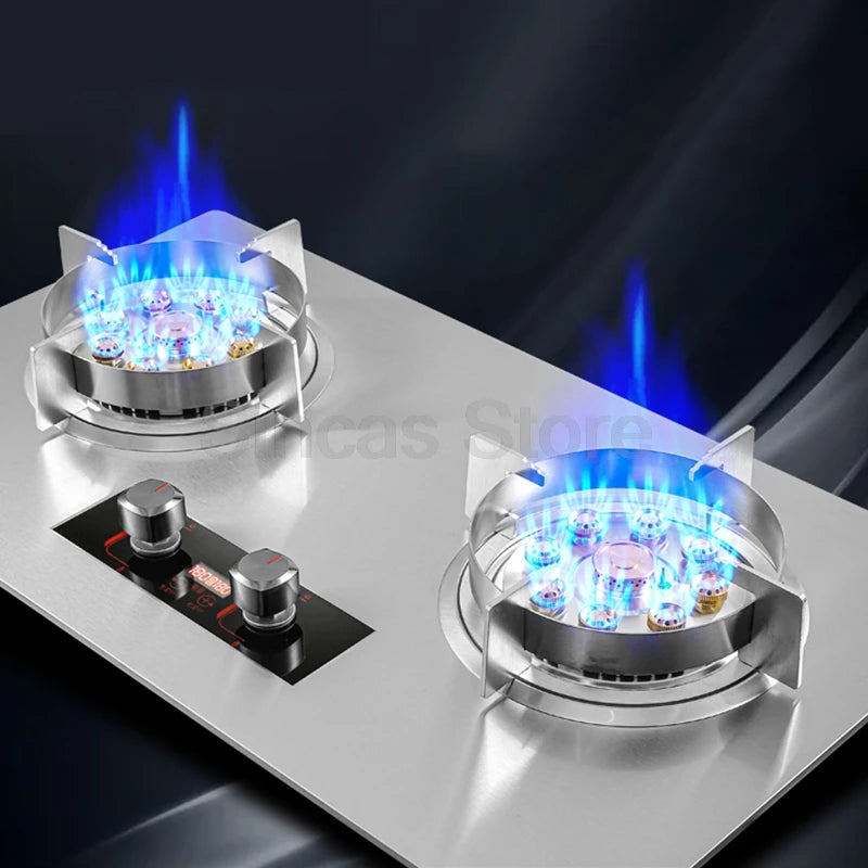 Sincas Dual Burner Gas Stove | Desktop & Built-in | Natural Gas & LPG | Ceramic Glass