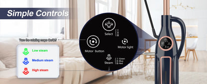 Devoac VM6 Steam Mop 10-in-1 – 1300W Rotating Mop Pad, LED, 330ml Tank, Hardwood & Laminate