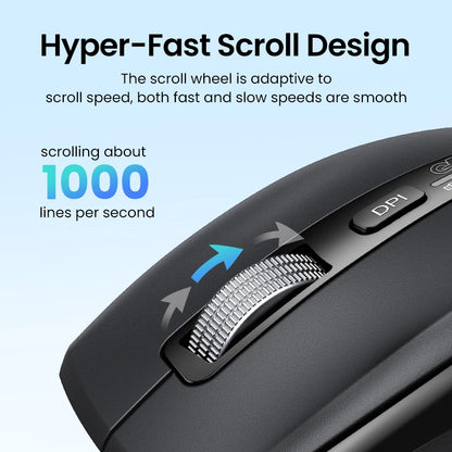 UGREEN Hyper-Fast Scroll Wireless Mouse – BT5.4 & 2.4G, 5000 DPI, Ergonomic for MacBook & PC