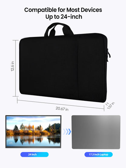 Waterproof Laptop Sleeve for Portable Monitor — 19"/22"/24", UPERFECT UMAX Compatible