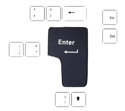 Giant USB Enter Key Pillow – Soft Decompression Stress Relief Toy for Office & Desk