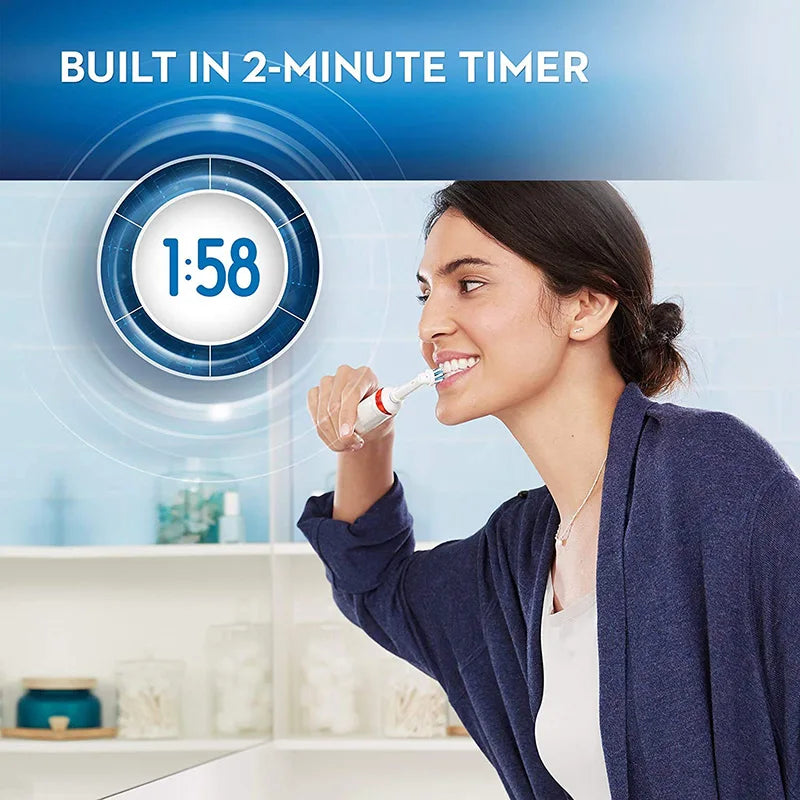 Oral-B Pro 4000 Electric Toothbrush – 3D Action, Pressure Sensor, 4 Modes, Gum Care, Waterproof
