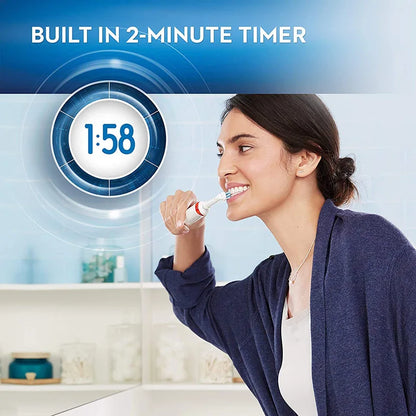 Oral-B Pro 4000 Electric Toothbrush – 3D Action, Pressure Sensor, 4 Modes, Gum Care, Waterproof