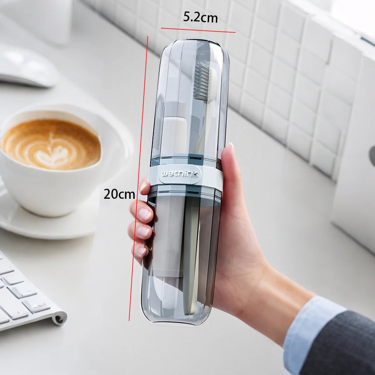 Portable Toothbrush & Toothpaste Holder Case – Travel & Camping Storage Box