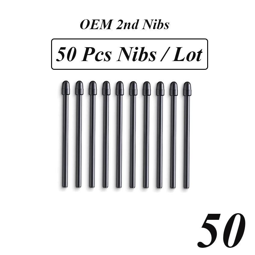 Wacom Pro Pen 2 Replacement Nibs | Standard Black | 10/20/30/40/50 pcs | Intuos Pro, Cintiq 16/22, Mobile Studio Pro