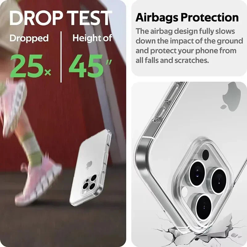 Transparent R.E.D. Shopping Ultra-Thin Soft TPU iPhone case showing clear protective cover over a smartphone.