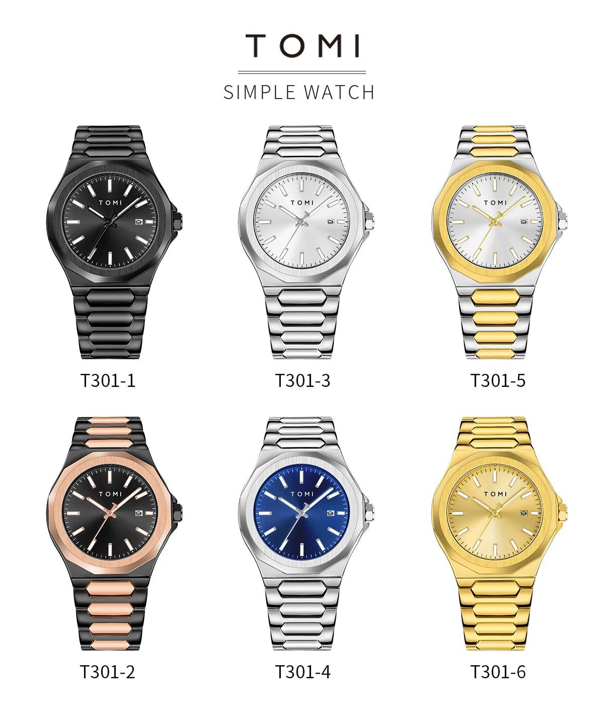 TOMI Luxury Men’s Watch & Gift Box Set – Business Quartz Watch