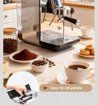 CAFOVO G3006 Espresso Machine – 15 Bar, 220V, Stainless Steel, Black/White