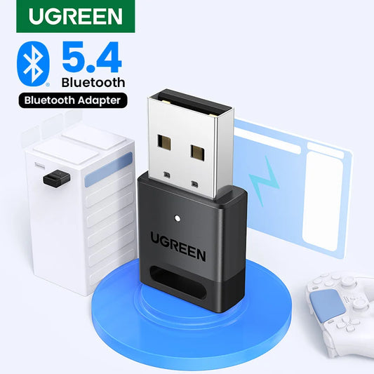UGREEN USB Bluetooth 5.4 / 6.0 Adapter | Dongle for PC | Keyboard, Mouse & Speaker Support | Model 45134