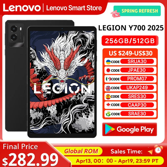 Lenovo LEGION Y700 2025 Gaming Tablet – Snapdragon 8 Gen 3, 8.8", 165Hz, Android