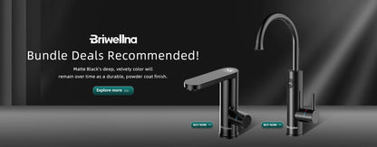 Briwellna 2-in-1 Instant Electric Water Heater Faucet | 3300W | 220V | Kitchen & Bathroom | CE Certified | EU Plug