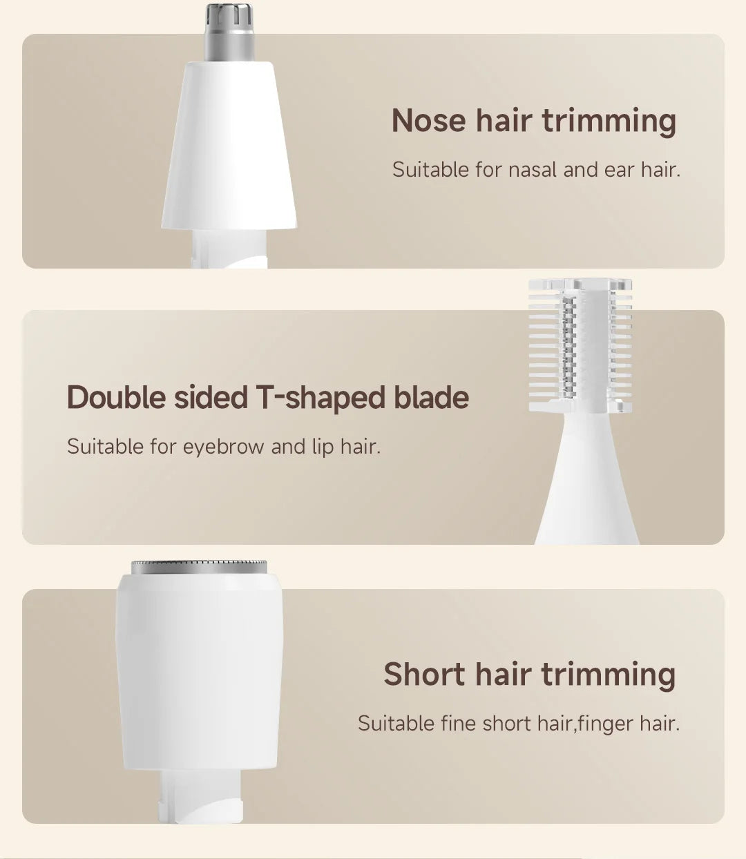 DOCO LAB 4-in-1 Electric Epilator & Hair Removal Trimmer – Cordless, Painless, Body & Bikini, Gift for Men & Women