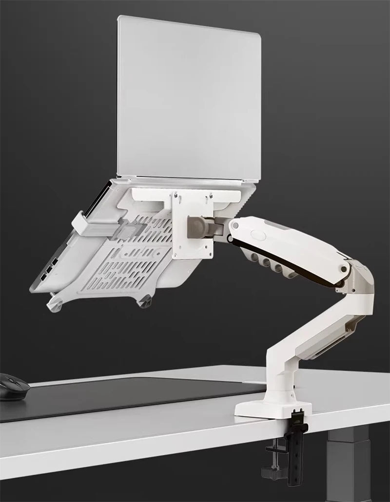 2 in 1 Monitor & Laptop Stand – 17–30" Monitor + 10–17" Laptop Desk Mount