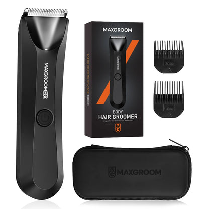 MAXGROOM Body Hair Trimmer for Men | Groin & Pubic | Ceramic Blade | Waterproof Electric Razor