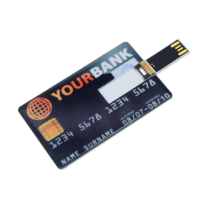 New Credit Bank Card USB Flash Drive 2.0 Custom Logo 4gb 8gb 16gb 32gb 128mb memory Stick Pendrive HSBC MasterCard Bradesco gift