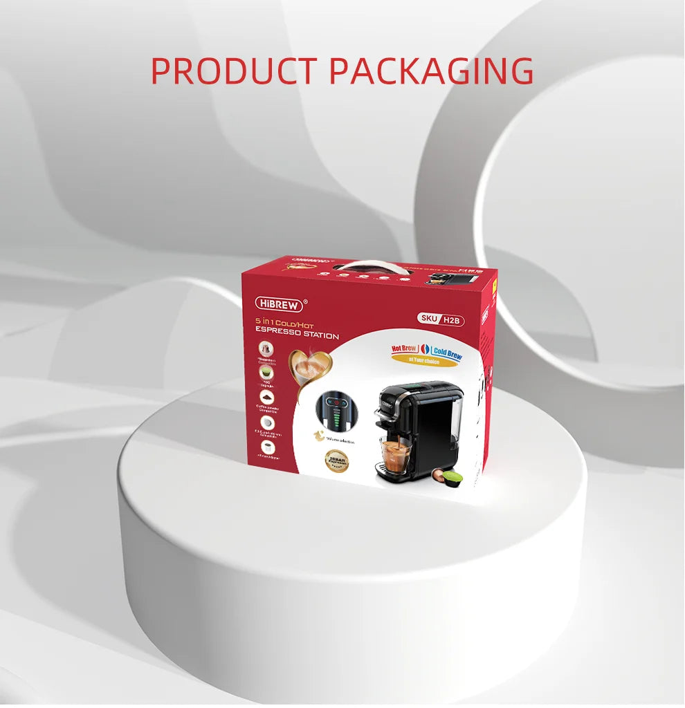 HiBREW H2B 5-in-1 Multiple Capsule Coffee Machine – 20Bar, Nespresso, Dolce Gusto & More