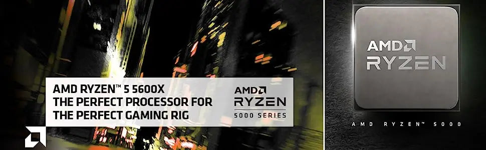 AMD Ryzen 5 5600X Desktop Processor – 6-Core, 4.6GHz, AM4, 65W, DDR4