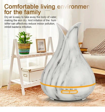 WiFi Smart Air Humidifier & Aroma Diffuser 400ml – Essential Oil, Wood Ball Design