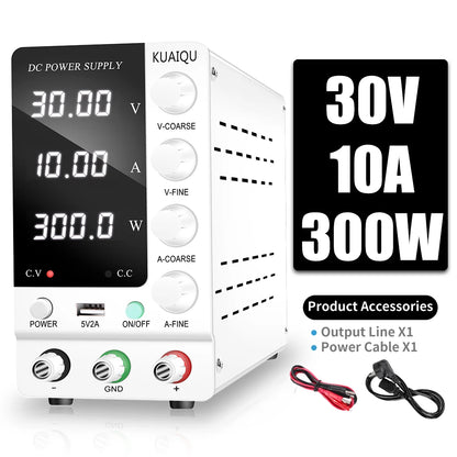 KUAIQU Adjustable DC Lab Bench Power Supply (30V–120V)