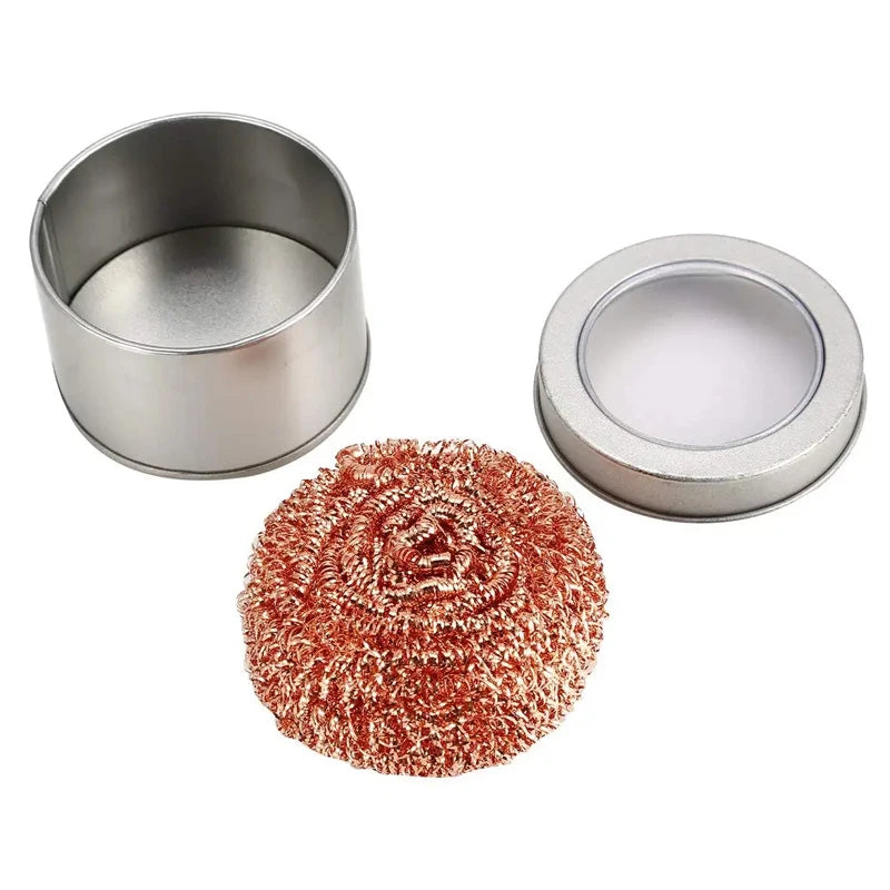 Copper Wire Soldering Iron Tip Cleaner Ball – Metal Dross Box