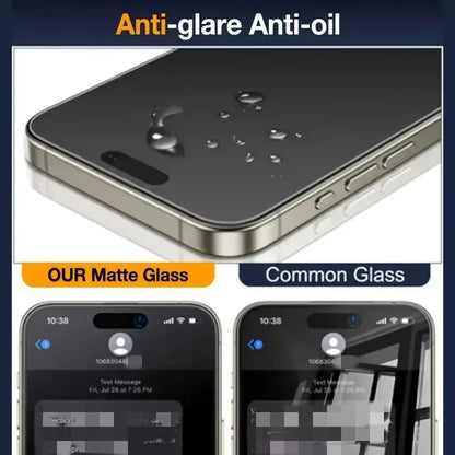 Matte Privacy Screen Protector for iPhone | Anti-Spy Dust-Free Tempered Glass for iPhone 11-17 Pro Max, 16E, XR